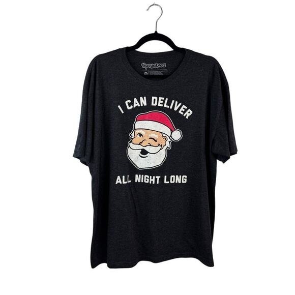 Tipsy Elves Other - Tipsy Elves Men's T-shirt "I can deliver all night long" Santa Clause XL